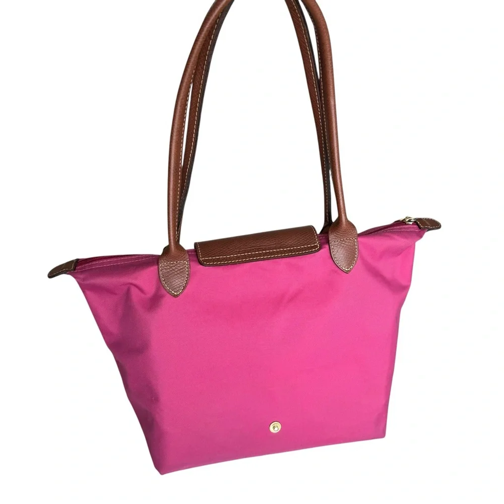 Longchamp Le Pliage Pink Nylon Leather Details Shoulder Bag Tote Bag - Picture 4 of 17
